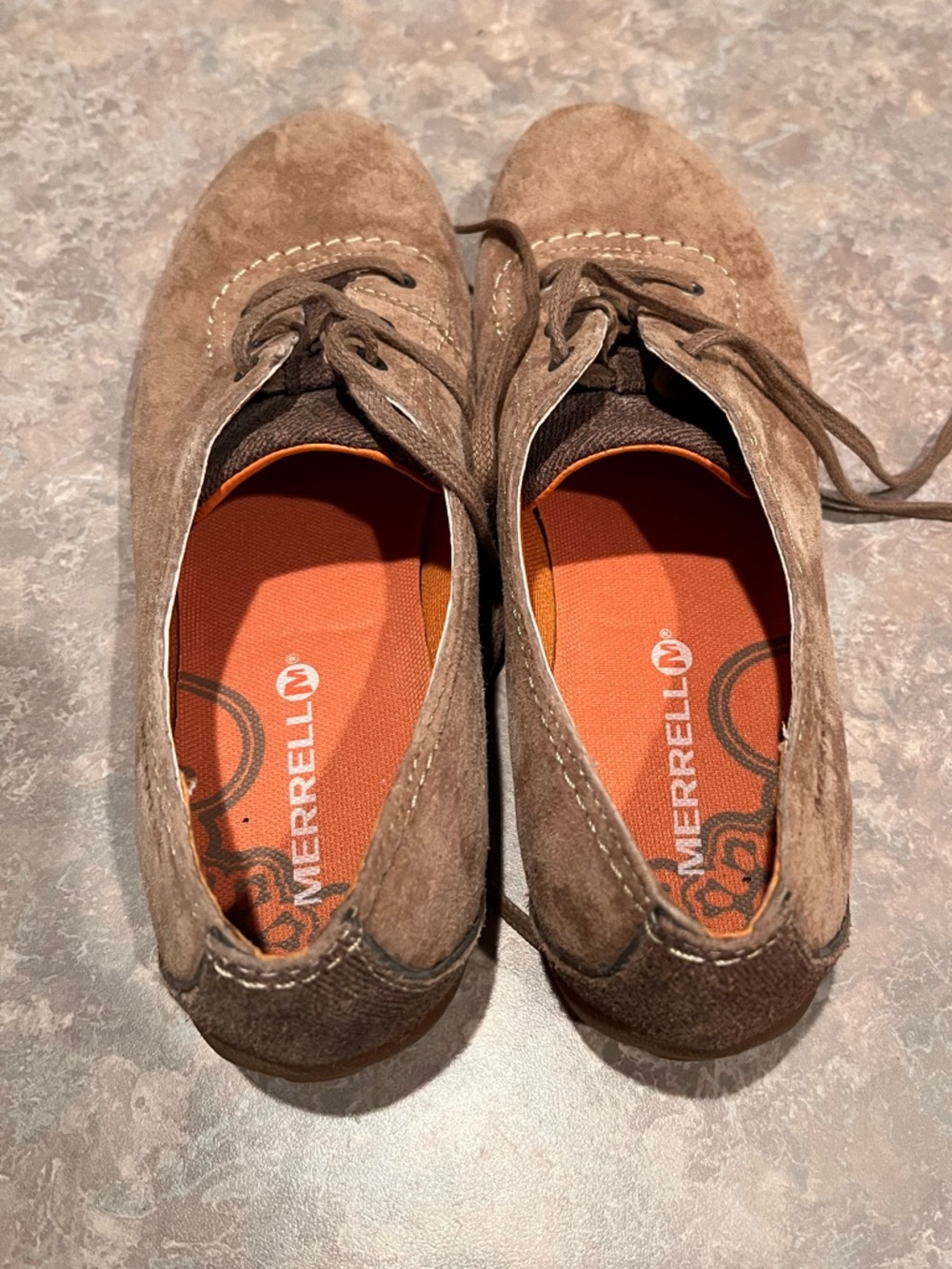 Merrell Women's Tan Suede Lace-Up Oxfords - Picture 5 of 6